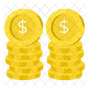 Dollar Coins Dollar Heap Dollar Collection Icon