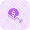 Dollar Decrease Icon