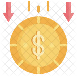 Dollar Decrease  Icon