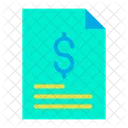 Dollar Document  Icon