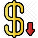 Dollar Down Rate Arrow Icon
