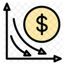 Dollar Down Dollar Money Icon