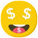 Dollar Emoji Comic Face Emoji Icon