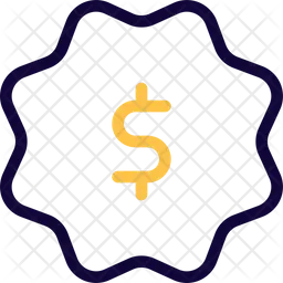 Dollar-Etikett  Symbol