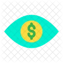 Eye Dollar Money In Eyes Icon