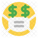 Dollar Eyes Emoji With Face Mask Emoji Icon
