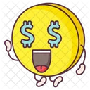 Dollar Eyes Coin Currency Money Icon