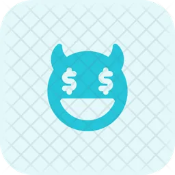 Dollar Eyes Devil Emoji Icon