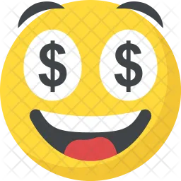 Dollar Eyes Emoji  Icon