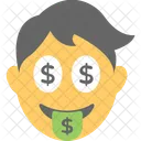 Dollar Eyes Emoji Icon