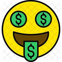 Dollar Face Emoji Emoji Icon