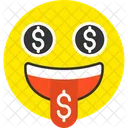Dollar Face Emoji  Icon