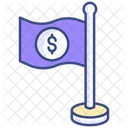 Dollar Flag Invetor Checkpoint Money Icon