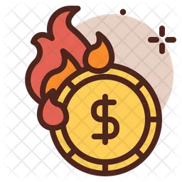 Dollar Flame  Icon