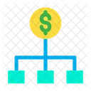 Flussdiagramm Dollar Gelddiagramm Icon