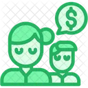 Dollar Mann Frau Symbol