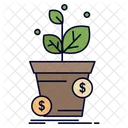 Dollar Growth Pot Icon