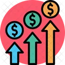 Dollar Growth chart  Icon