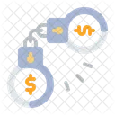 Dollar Handcuffs  Icon