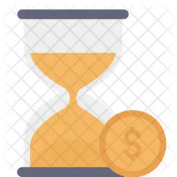 Dollar Hour Glass  Icon