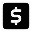 Dollar Dollar Sign Usd Square Icon