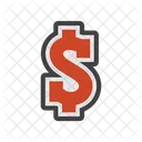 Dollar Signe Dollar Argent Icon