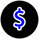 White Background Dollar Sign Background Icon