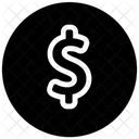 White Background Dollar Sign Background Icon