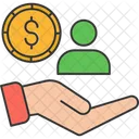 Dollar in hand  Icon