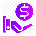Dollar In Hand  Icon