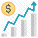Dollar Increase Financial Profit Dollar Bar Chart Icon