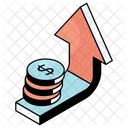 Money Increase Dollar Increase Profit Icon