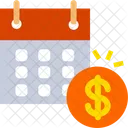 Dollar-Kalender  Symbol