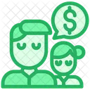 Dollar Mann Frau Symbol