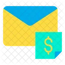 Dollar Message Salary Email Salary Slip Icon
