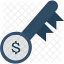 Dollar mit Schlüssel  Symbol