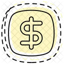 Dollar Money Color Shadow Thinline Icon Icon