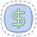 Dollar Money Lineal Color Icon Icon