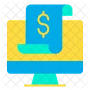 Dollar Monitor Online Payment Online Slip Icon