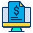 Monitor Dollar Document Finance Document Icon