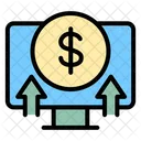 Dollar Monitor Slip Online Payment Icon