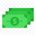 Flat Coin Dollar Paper Icon