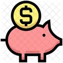 Dollar Piggy Bank  Icon