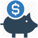 Dollar Piggy Bank  Icon
