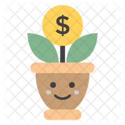 Dollar Plant Emoji Icon