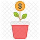 Growing Business Dollar Plant Finance Plant Icon
