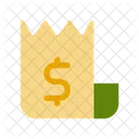 Dollar Quittung Rechnung Zahlungsbeleg Icon