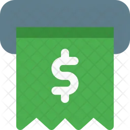 Dollar Receipt  Icon