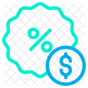 Réduction en dollars  Icône