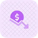 Dollar Abnahme Symbol